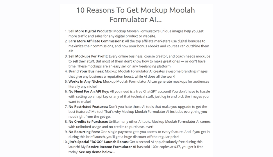 Mockup Moolah Formulator AI Review + OTOs: The Ultimate AI Tool for Effortless Product Mockups 16 Why should use Mockup Moolah Formulator AI